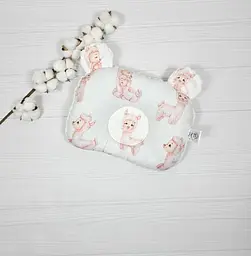 Дитяча ортопедична подушка 24×32 для новонароджених a.l.babybox Альпака  Молочний