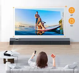 Домашній портативний проєктор YABER Pro V8 4K з Wi-Fi 6 та Bluetooth 5.0 - мініатюра 9