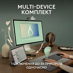 Комплект (Клавіатура та Миша) Logitech Pebble 2 Combo Tonal UA (920-012239) Graphite - мініатюра 10