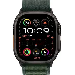Смарт-годинник Apple Watch Ultra 2 GPS + Cellular 49mm Black Titan. Case w. Dark Green Alpine Loop - Medium (MX4R3) - мініатюра 2