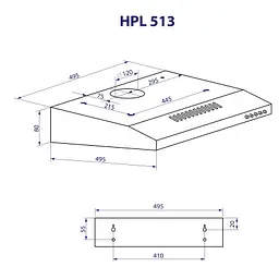 Витяжка Minola HPL 513 WH (плоска) - мініатюра 3