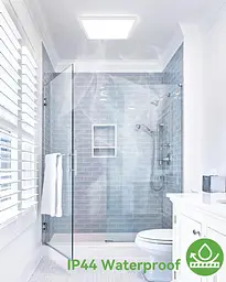 Стельовий світильник zemty 2 Pack 18CM LED 3000K/4000K/6500K, 15W 1500LM Black Square Flush Bathroom Lights, водонепроникний - мініатюра 5