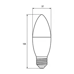 Лампочка Eurolamp LED Лампа EUROLAMP ECO серия "P" CL 10W 900 lm E14 3000K (LED-CL-10143(P)) - мініатюра 3