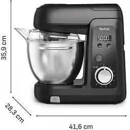 Кухонна машина Tefal Bake Partner + 1100 Вт чорна (QB5458F0) - мініатюра 4
