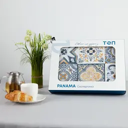 Скатертина Panama водовідштовхувальна Blue Provence, 180x220 - мініатюра 2