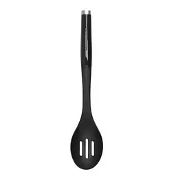 Ложка для сервіровки з прорізами KitchenAid Classic, 34 см, чорний (KCG004OHOBE)