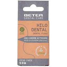 Зубна нитка Beter Dental Care із активованим вугіллям 50 м