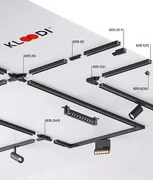 Трек однофазний Kloodi KDTR-L220 2 BK 2м чорний - мініатюра 5