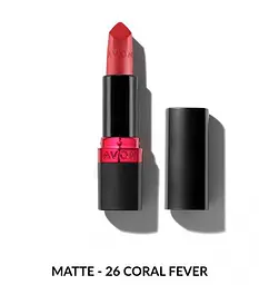 Зволожувальна матова губна помада Avon «Ультра», 26M Мідний корал//Coral Fever, 3,6 г - мініатюра 1