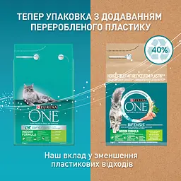 Сухий корм для дорослих домашніх котів Purina One Indoor з індичкою та цільними злаками 3 кг (12485656) - мініатюра 4