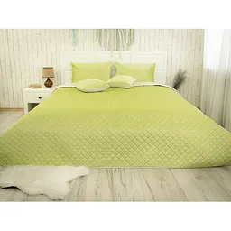 Подушка декоративна Руно 40х40 см оливкова (311.55_Olive Green ромб) - мініатюра 7