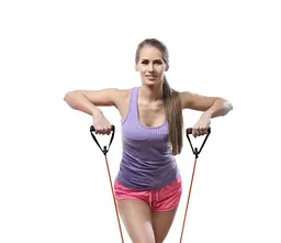 Трубчастий еспандер для фітнесу з ручками U-POWEX Latex resistance tube 30LB Red 13.5 кг (UP_1001_30LB_Red) - мініатюра 5