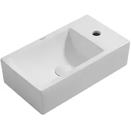 Умивальник накладний Mixxus Premium Quadro-0207 480x260x125 мм з отвором під змішувач MP6503, Білий
