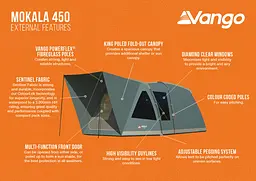 Намет чотиримісний Vango Mokala 450 Mineral Green (TETMOKALA000001) - мініатюра 14