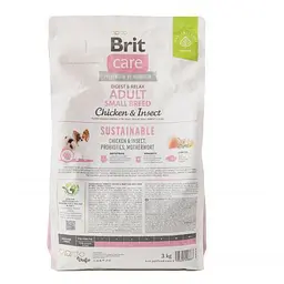 Сухий корм Brit Care Dog Sustainable Adult Small Breed для собак малих порід, з куркою та комахами, 3 кг - мініатюра 7