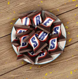 Батончики Snickers Minis Chocolate Candy Bars Bag 275 г - мініатюра 4