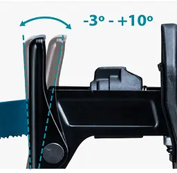 Пила шабельна акумуляторна Makita DJR189RTJ (22 мм, 3100 об/хв, 450 Вт, BL, LXT) - мініатюра 8