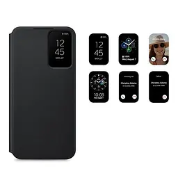 Оригінальний чохол-книжка для Samsung Galaxy S22 Plus Smart Clear View Cover Чорний EF-ZS906CBEGRU S906 - мініатюра 4