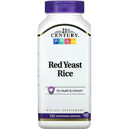 Червоний дріжджовий рис 21st Century Red Yeast Rice 150 вегетаріанських капсул