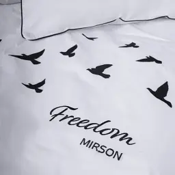Комплект постільної білизни MirSon Ranforce Elite 11-2107 White "Freedom" 2 x 143 x 210 см - мініатюра 2