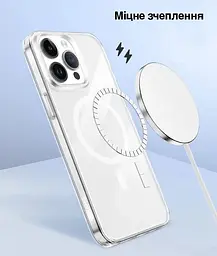 Чохол Vokamo для iPhone 15 Pro Max подвійний захисний з магнітним кільцем прозорий (NVK010806) - мініатюра 3