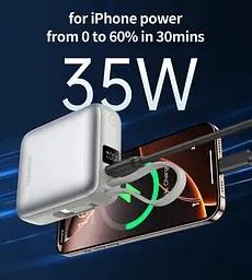 Павербанк Choetech Gray 10 000 mAh / 35 Вт (B832-GY) - мініатюра 9