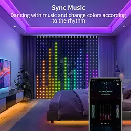 Гірлянда Кінський хвіст XPRO SFK-02 APP Bluetooth USB 10 ниток по 2 м + пульт (44884-16898_483) - мініатюра 2