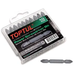 Набір біт двосторонніх TOPTUL 1/4" РН2х65мм 10 шт. GAAW1001