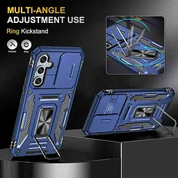 Ударостійкий чохол Camshield Army Ring для Samsung Galaxy A57 5G Синій / Navy - мініатюра 3