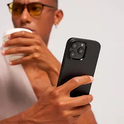 Чохол Pitaka Military-Grade Protective Case Twill 600D для Apple iPhone 16 Pro Black/Grey (KI1601PPA) [132154] - мініатюра 3