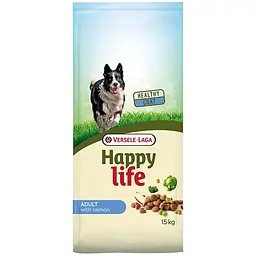 Сухий преміум корм Happy Life Adult with Salmon Хеппі Лайф Лосось для собак всіх порід 15 кг (310885)