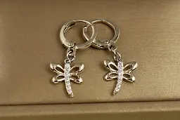 Сережки Xuping Jewelry стильна бабка 3 см сріблясті