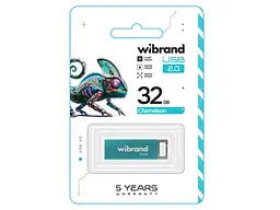 Флешка Wibrand 32 GB Chameleon Light Blue USB 2.0 (WI2.0/CH32U6LU) - мініатюра 2