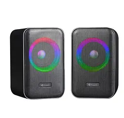 Компьютерные колонки Kisonli X20 Bluetooth, 20W, USB, RGB light, Black - мініатюра 1