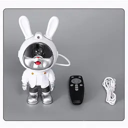 Світильник нічник Астронавт у формі кролика-космонавта Rabbit Star 23 см з ефектом зоряного неба та пультом - мініатюра 5