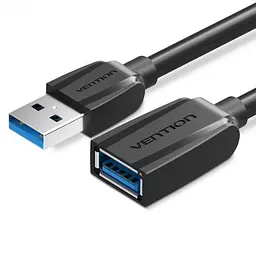 Подовжувач USB-USB 3.0 Vention F/M Flexible Round 5Gbps 1m Black (VAS-A45-B100)