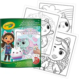 Розмальовка Crayola Gabby's Doll's House 32 сторінки та 4 сторінки наліпок - мініатюра 3