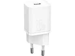 Мережевий зарядний пристрій BASEUS Super Si Quick Charger w/Type-C - Lightning Cable White (TZCCSUP-B02) - мініатюра 2