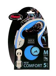 Повідець-рулетка Flexi New Comfort М для собак середніх порід стрічка 5 м до 25 кг синій - мініатюра 6