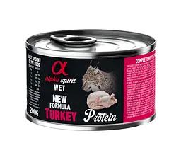 Вологий корм для котів Alpha Spirit Turkey Adult Cat з індичкою 200 г as311247