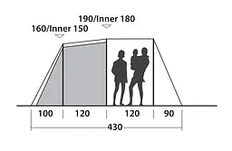Намет чотиримісний Easy Camp Huntsville 400 Green/Grey (120406) - мініатюра 10