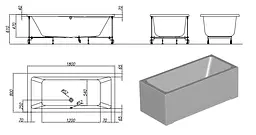 Ванна акрилова Kolpa San Elektra 180x80 739135 - мініатюра 3