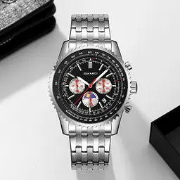 Чоловічий наручний годинник 9348BK Black Skmei acs0030889 - мініатюра 5