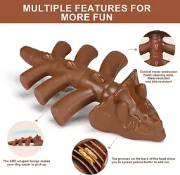 Іграшка для жування для собак Derby Triceratops Shaped Dog Chew Toy - мініатюра 5