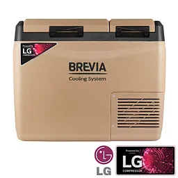 Холодильник автомобільний Brevia 39л (компресор LG) двокамерний 23405