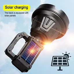 Фонарь переносной Voltronic W5109+Solar, 3+3 режима, встроенный аккумулятор, USB+micro - мініатюра 10