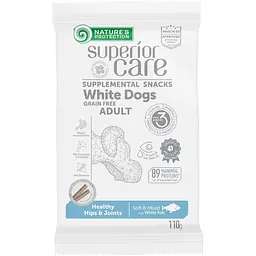 Беззернові ласощі для собак усіх порід з білим окрасом шерсті Nature's Protection Superior Care White Dogs