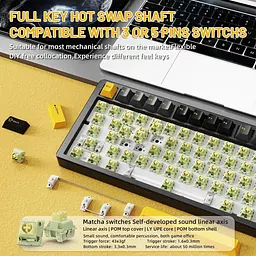 Клавіатура Attack Shark X86 RGB Custom Matcha Switch Starry Black (AS-6972792471426-SB-UA) [166723] - мініатюра 11