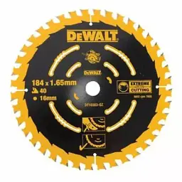 Диск пильний DeWALT EXTREME, 184 х 16 мм, 40 z, ATB, 18 град, універсальне застосування (DT10303)