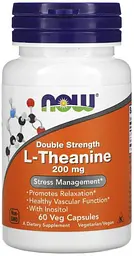 L-теанин Now Foods L-Theanine 200 мг 60 вегетарианских капсул